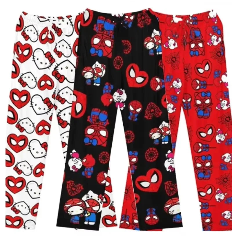 Kawaii Lana Anime Cartoon Casual Pantaloni da casa Autunno