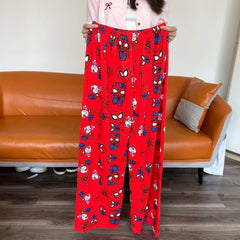 Kawaii Lana Anime Cartoon Casual Pantaloni da casa Autunno