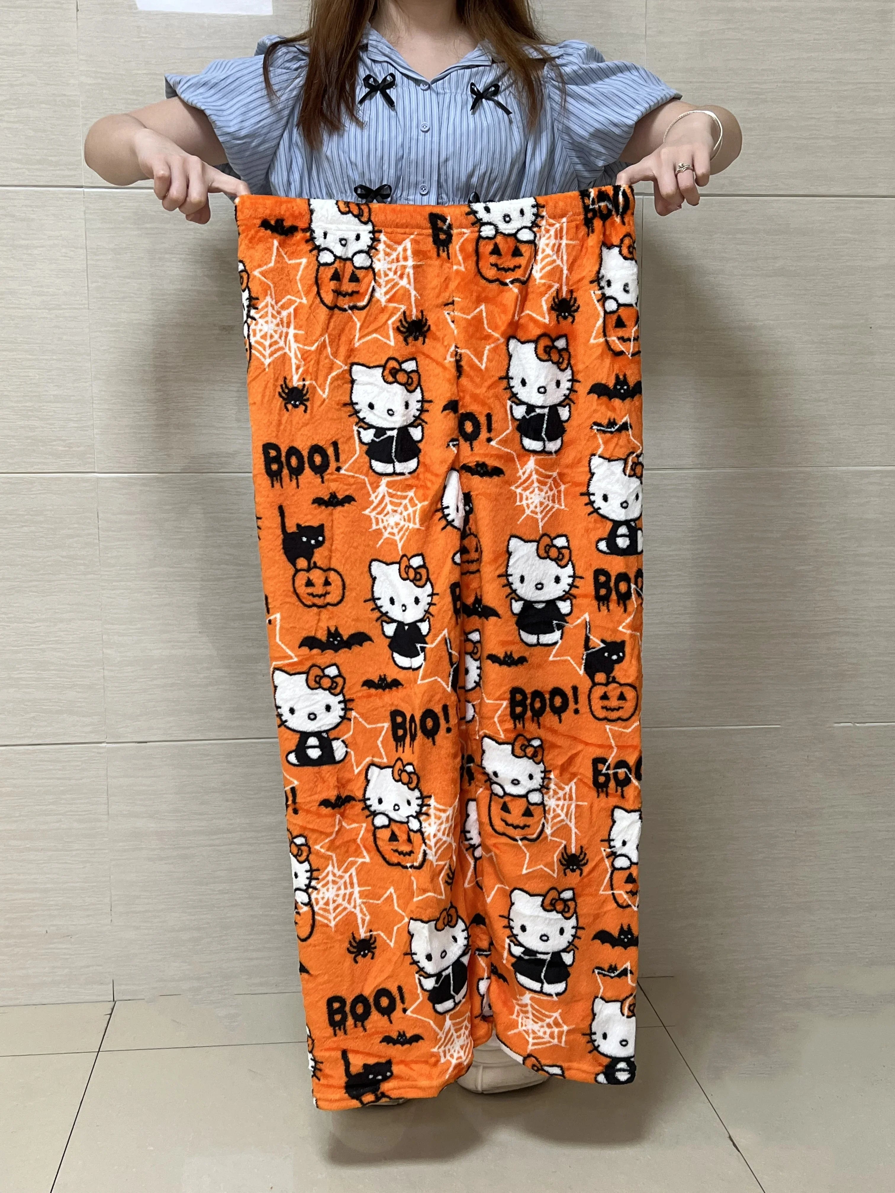 Kawaii Lana Anime Cartoon Casual Pantaloni da casa Autunno