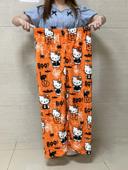 Kawaii Lana Anime Cartoon Casual Pantaloni da casa Autunno