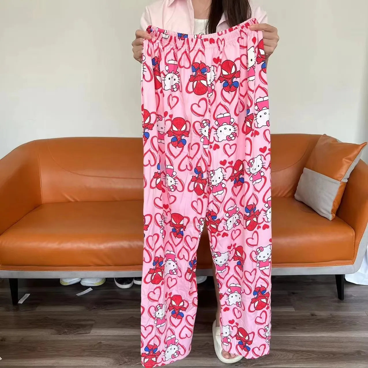 Kawaii Lana Anime Cartoon Casual Pantaloni da casa Autunno