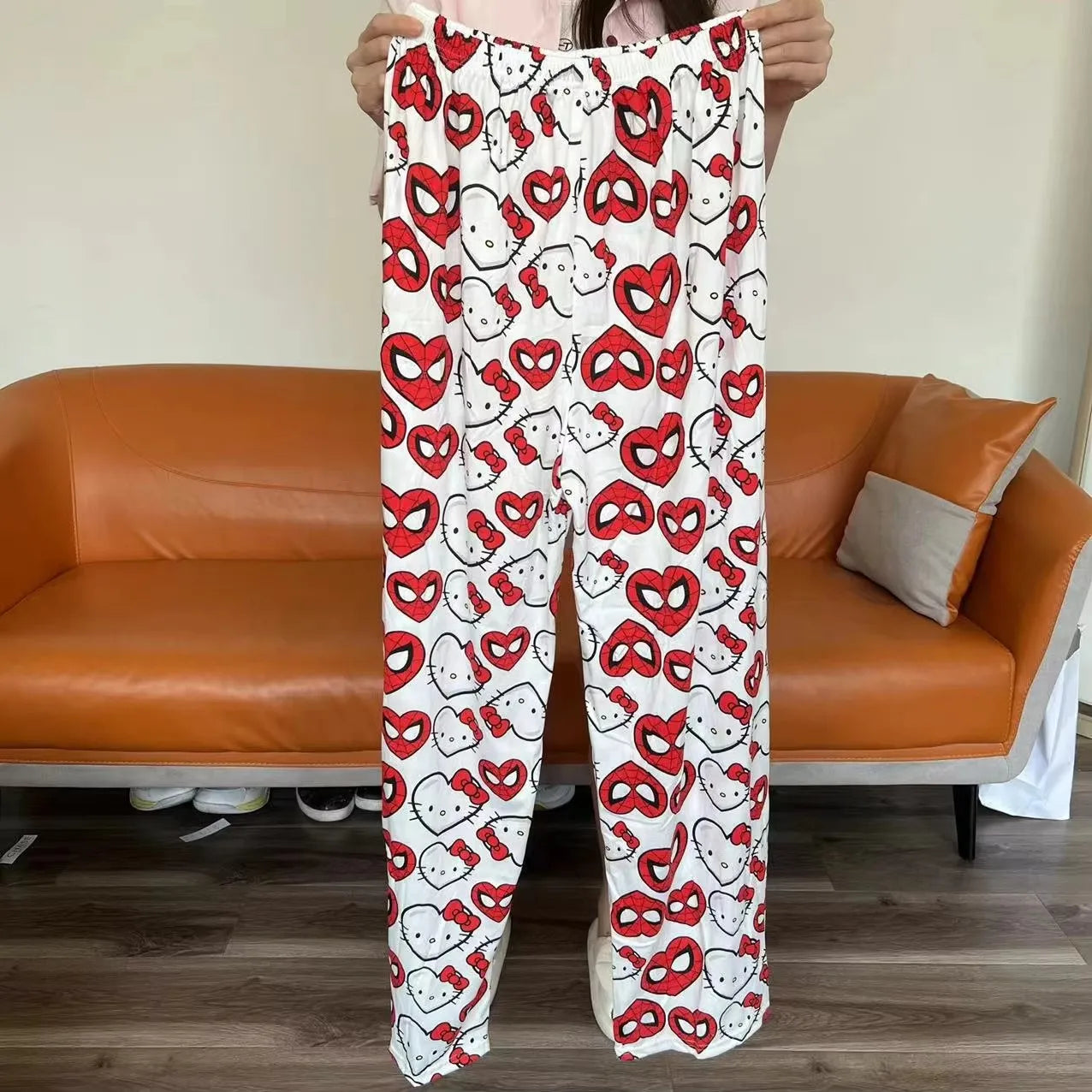 Kawaii Lana Anime Cartoon Casual Pantaloni da casa Autunno